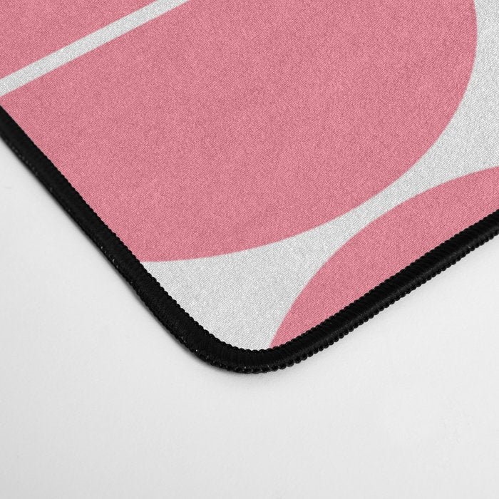 Mid Century Modern Geometric 04 Pink Desk Mat Gallery Image 4