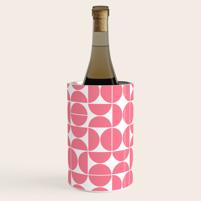 Mid Century Modern Geometric 04 Pink Wine Chiller Gallery Image 1