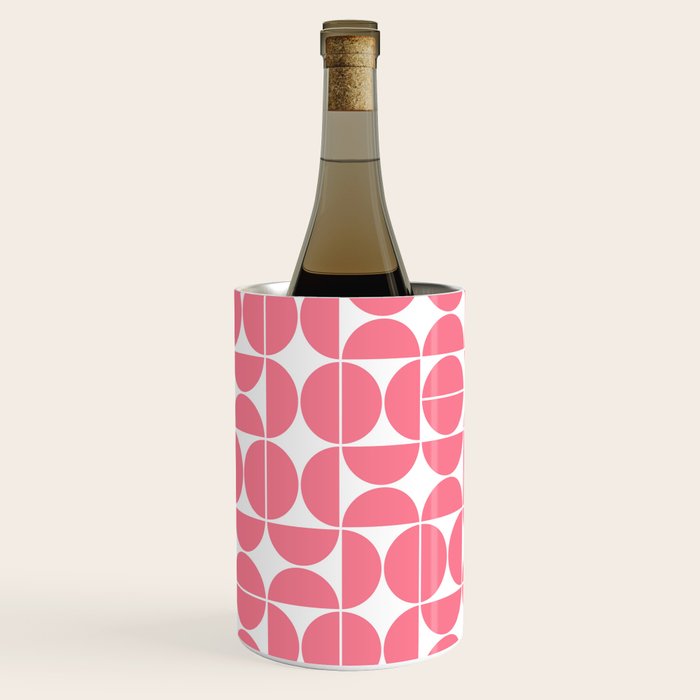Mid Century Modern Geometric 04 Pink Wine Chiller Gallery Image 2