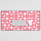 Mid Century Modern Geometric 04 Pink Desk Mat Gallery Image 1