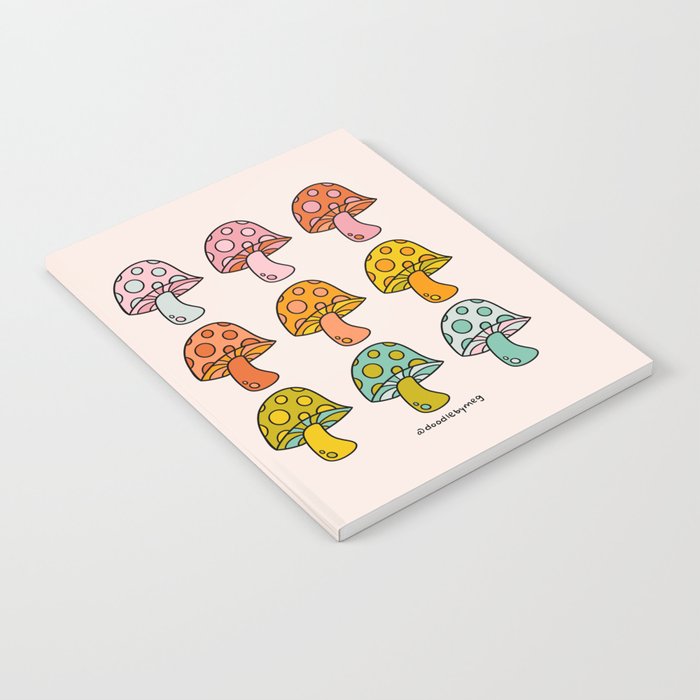 Rainbow Mushrooms Notebook Gallery Image 1