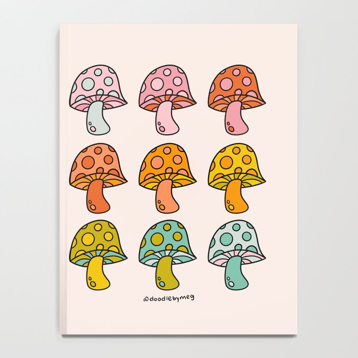 Rainbow Mushrooms Notebook Gallery Image 4