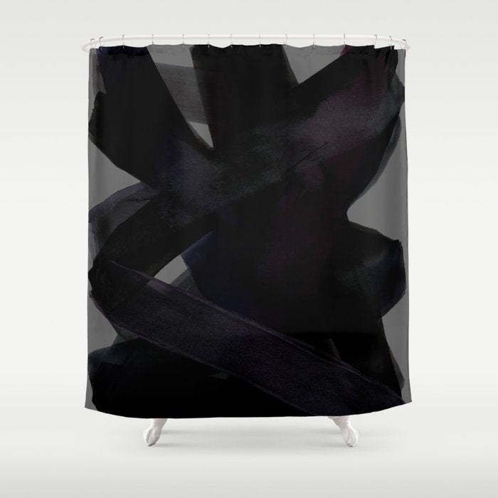 SUPERWATERCOLOR DARK 02 Shower Curtain Gallery Image 1