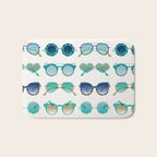 Sunglasses Collection - Turquoise & Navy Palette Bath Mat Gallery Image 1
