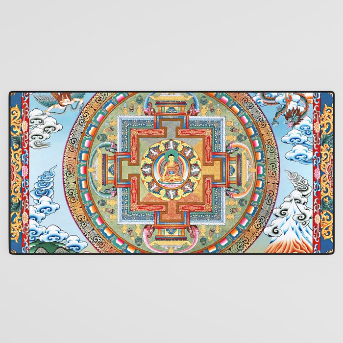 Tibetan Buddhist Vajrayana Teachings Thangka Desk Mat Gallery Image 3