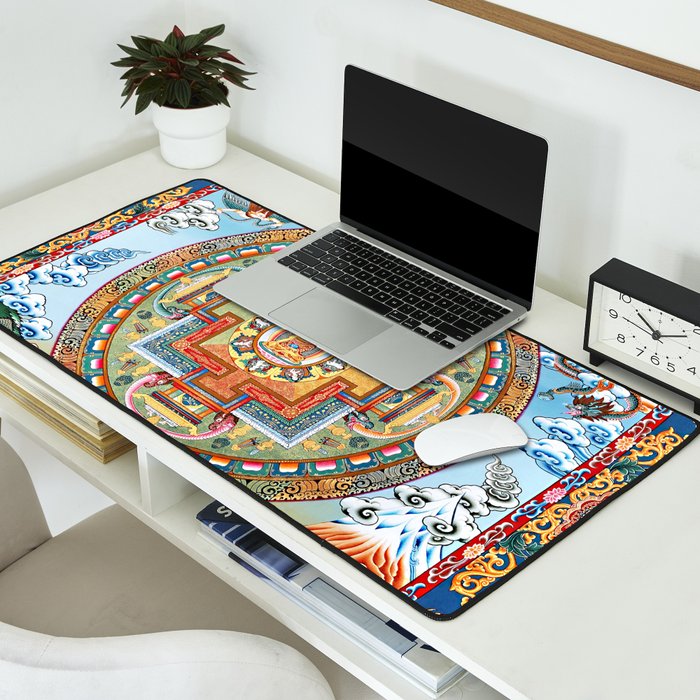 Tibetan Buddhist Vajrayana Teachings Thangka Desk Mat Gallery Image 2