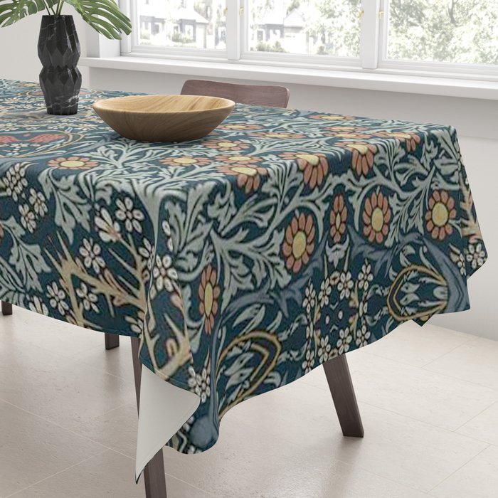 William Morris Blue Tablecloth Gallery Image 3
