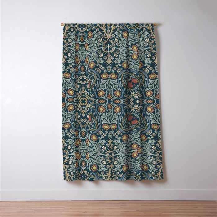 William Morris Blue Window Curtain Gallery Image 3