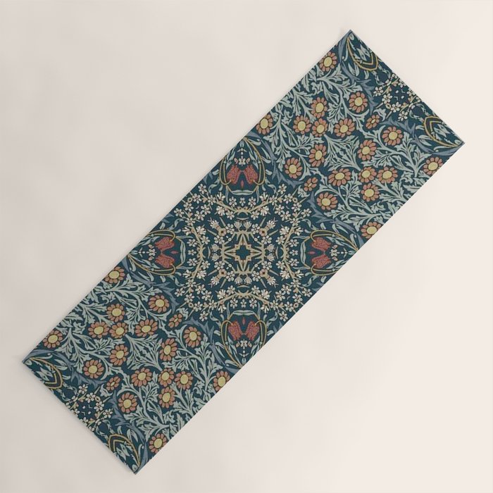 William Morris Blue Yoga Mat Gallery Image 1