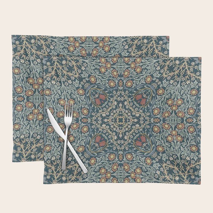 William Morris Blue Placemat Gallery Image 1