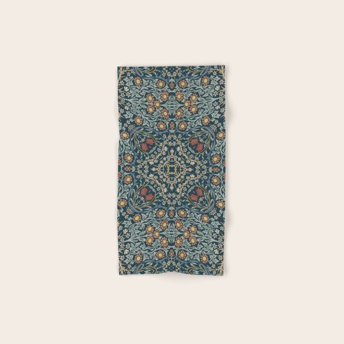William Morris Blue Bath Towel Gallery Image 1