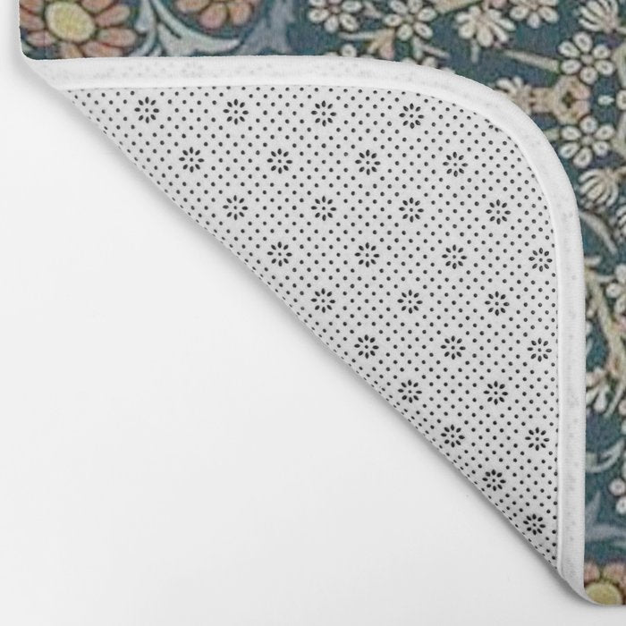 William Morris Blue Bath Mat Gallery Image 2