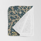 William Morris Blue Throw Blanket Gallery Image 3