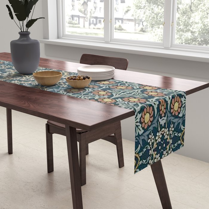 William Morris Blue Table Runner Gallery Image 2