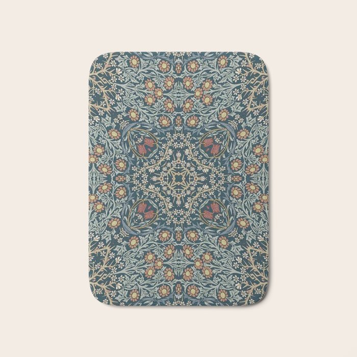 William Morris Blue Bath Mat Gallery Image 1