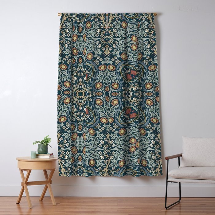 William Morris Blue Window Curtain Gallery Image 5