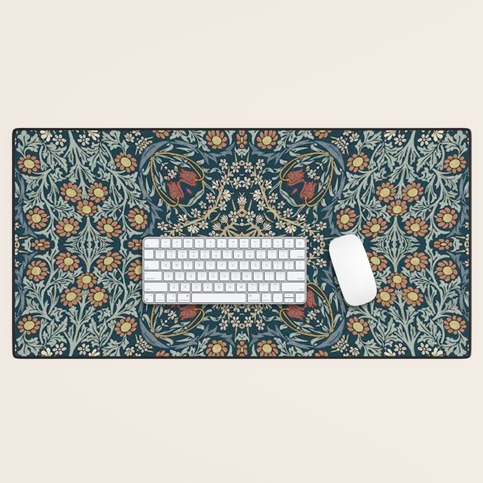 William Morris Blue Desk Mat Gallery Image 1