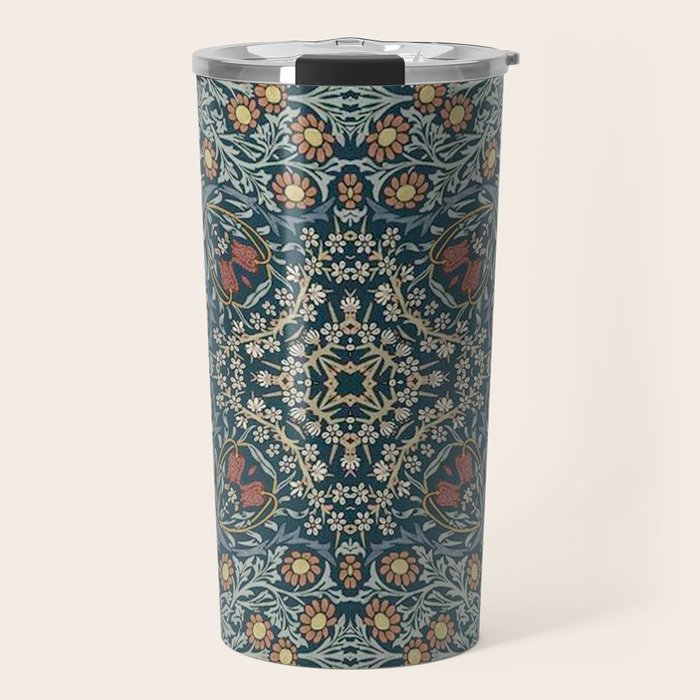 William Morris Blue Travel Mug Gallery Image 1