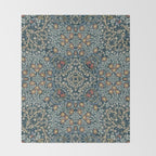William Morris Blue Throw Blanket Gallery Image 2