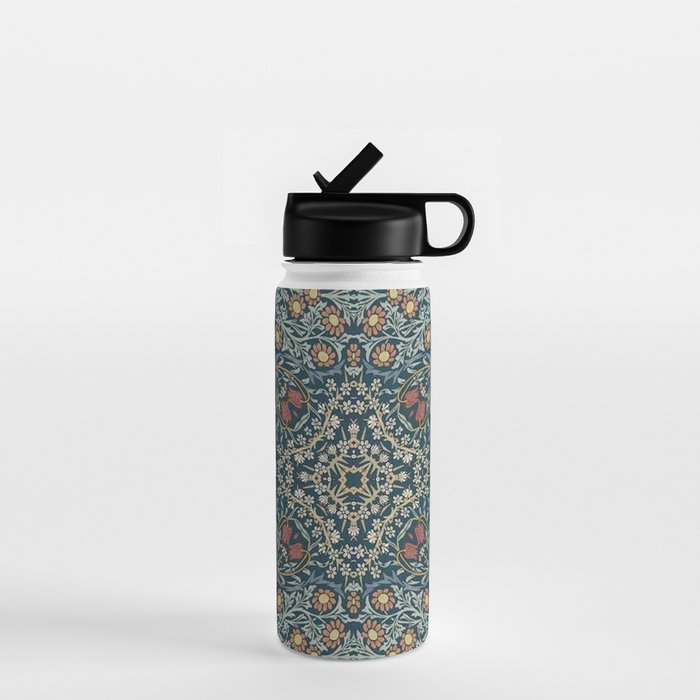 William Morris Blue Water Bottle Gallery Image 1