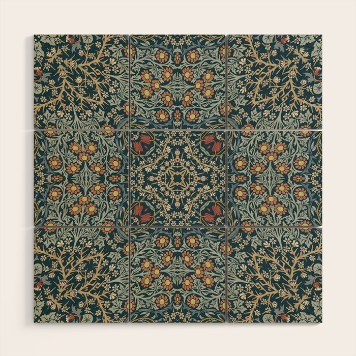 William Morris Blue Wood Wall Art Gallery Image 1