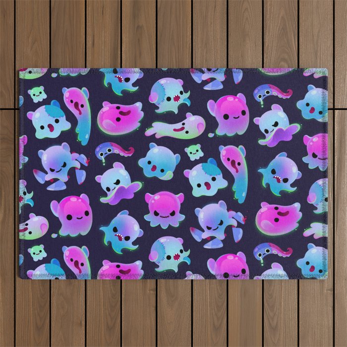Ghost octopus Outdoor Rug Gallery Image 1