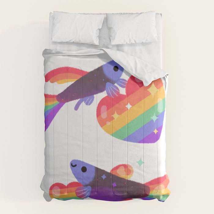 Rainbow guppy 7 Comforter Gallery Image 6
