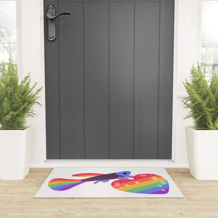 Rainbow guppy 7 Welcome Mat Gallery Image 3