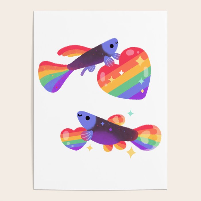 Rainbow guppy 7 Poster Gallery Image 4