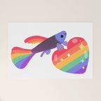 Rainbow guppy 7 Welcome Mat Gallery Image 1