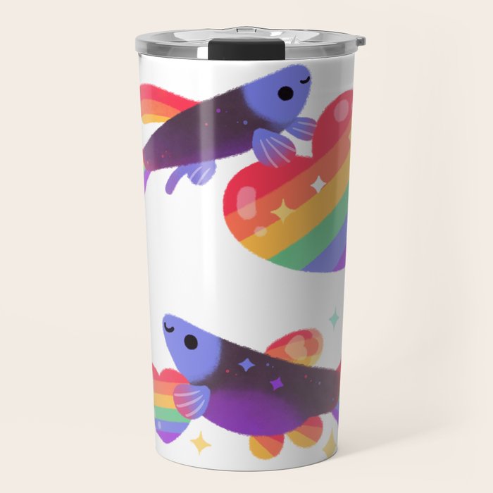 Rainbow Guppy 7 Travel Mug Gallery Image 1