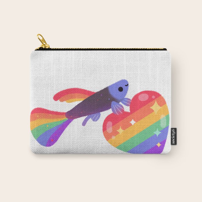 Rainbow guppy 7 Carry All Pouch Gallery Image 1