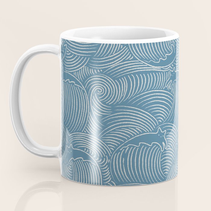 Cat Waves Pattern 2 Coffee Mug Gallery Image 3