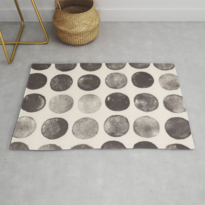 Linocut Circle Pattern Rug Gallery Image 1