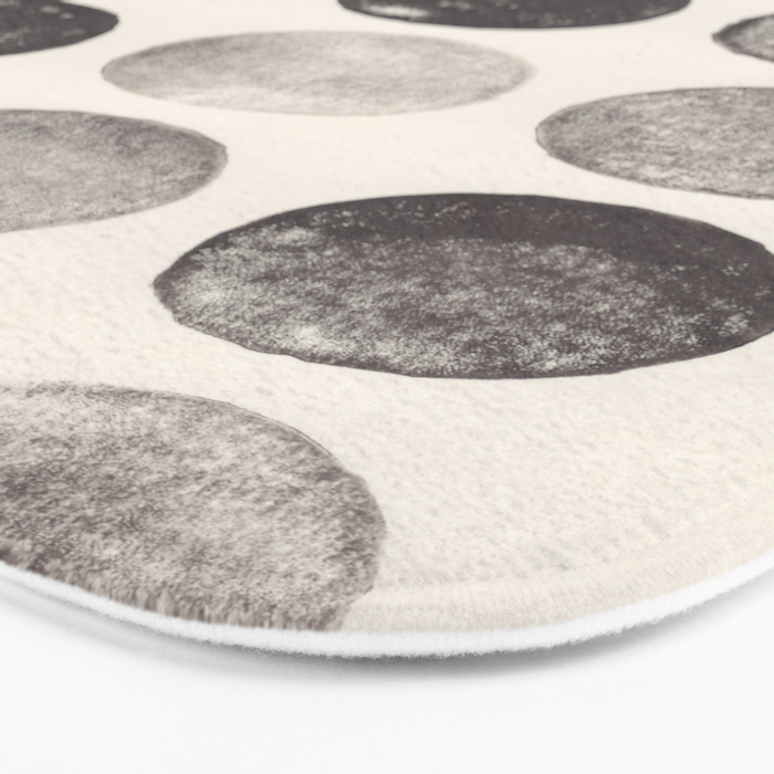 Linocut Circle Pattern Bath Mat Gallery Image 3