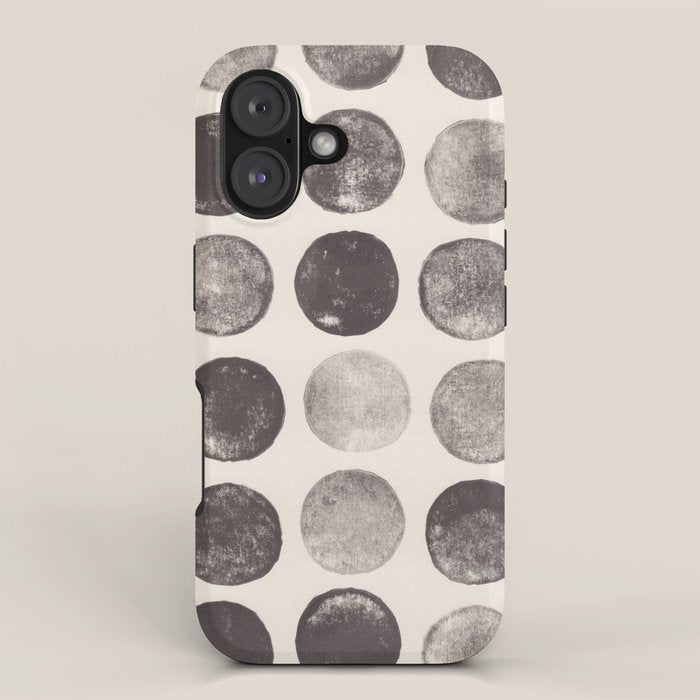 Linocut Circle Pattern iPhone Case Gallery Image 1