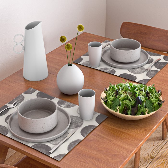 Linocut Circle Pattern Placemat Gallery Image 2