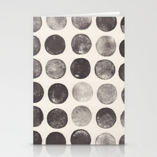 Linocut Circle Pattern Stationery Card Gallery Image 2