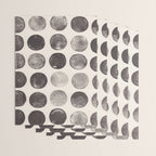 Linocut Circle Pattern Wrapping Paper Gallery Image 3