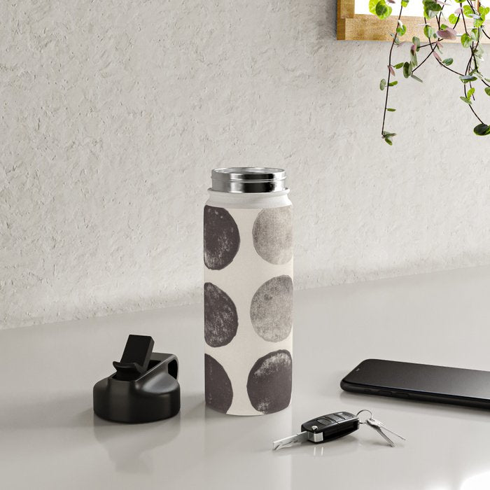 Linocut Circle Pattern Water Bottle Gallery Image 4