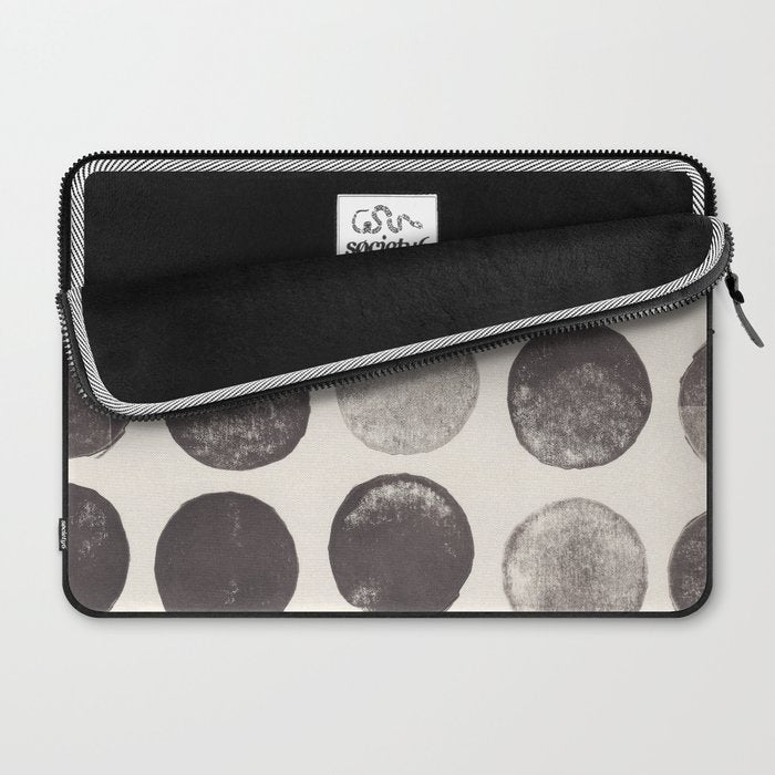 Linocut Circle Pattern Laptop Sleeve Gallery Image 2
