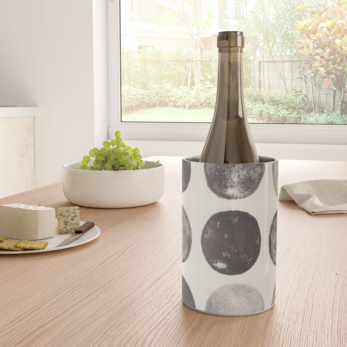 Linocut Circle Pattern Wine Chiller Gallery Image 4