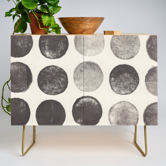 Linocut Circle Pattern Credenza Gallery Image 1