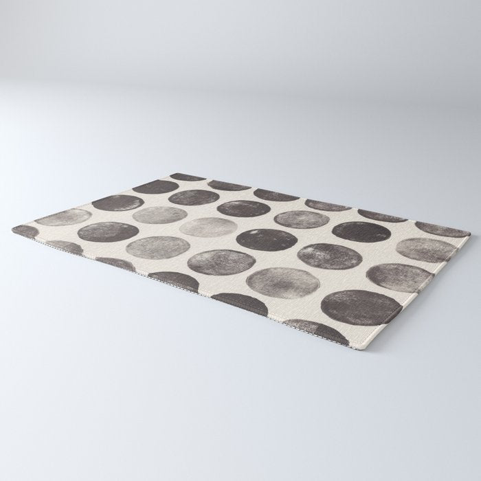 Linocut Circle Pattern Rug Gallery Image 3