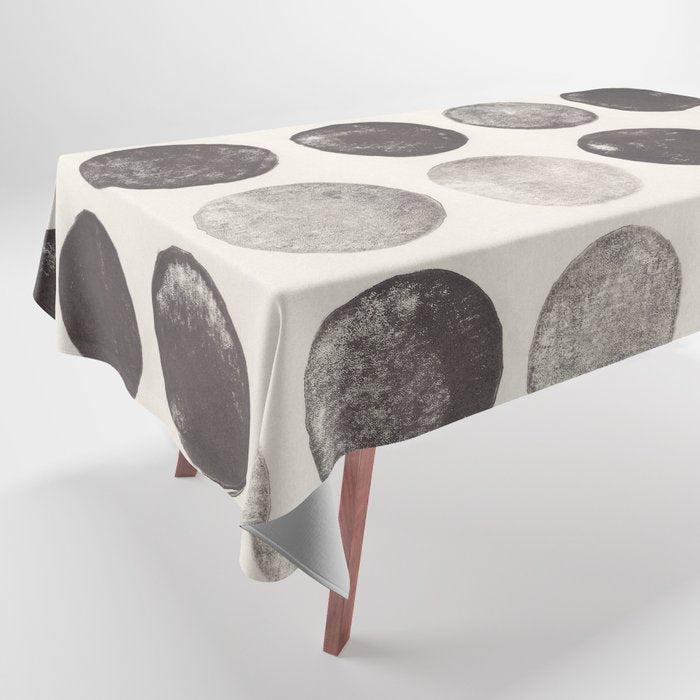 Linocut Circle Pattern Tablecloth Gallery Image 1