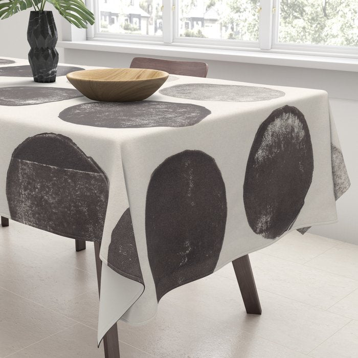 Linocut Circle Pattern Tablecloth Gallery Image 3
