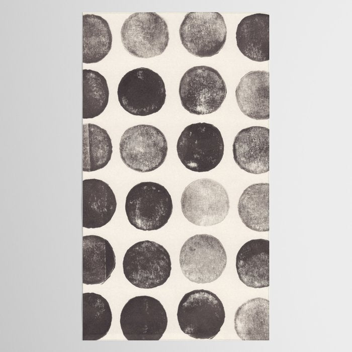 Linocut Circle Pattern Tablecloth Gallery Image 2