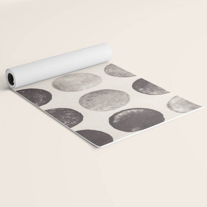 Linocut Circle Pattern Yoga Mat Gallery Image 2