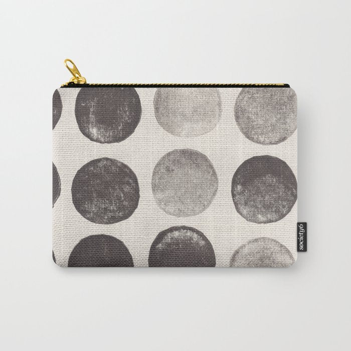 Linocut Circle Pattern Carry All Pouch Gallery Image 1