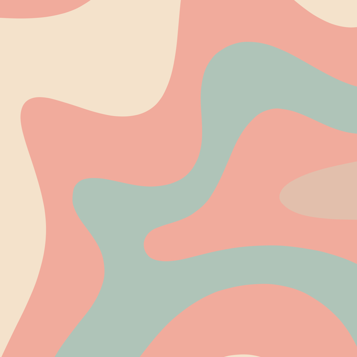Retro Liquid Swirl Abstract Square Pattern in Pastel Blush Mint Coffee Mug Gallery Image 2